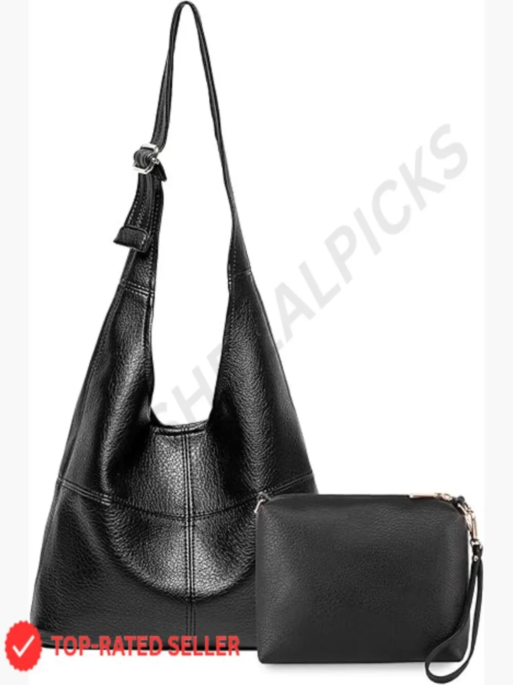 Ultra Soft Slouchy Hobo Bag Faux Leather Adjustable Strap Handbag Magnetic